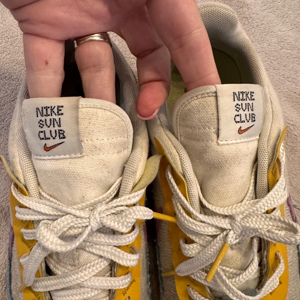 Nike Sun Club Waffle One Coconut Milk Pastel Beachy Coastal Sneaker SZ 8.5 - Picture 8 of 10